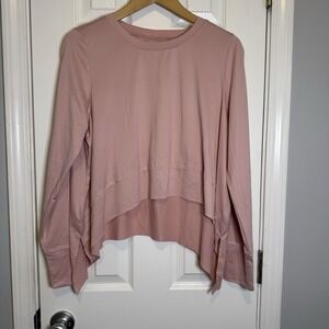 BODY & SOL Long Sleeved Women's Tee Pink/Mauve Lightweight Stretch Large NWT
